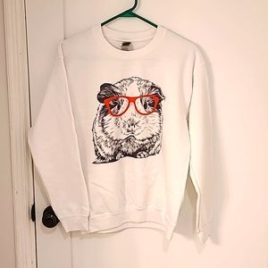 Guinea Pig wearing Glasses Sweatshirt